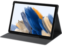 Charger l&#39;image dans la galerie, Une tablette avec un écran affichant de l&#39;art abstrait coloré, sur un étui sombre.
