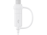 SAMSUNG Câble USB-A - microUSB - USB-C 1.5 m Blanc (EP-DG930DWEGWW)