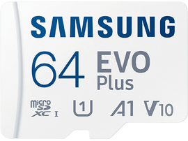SAMSUNG Carte mémoire 64 GB EVO PLUS micro SD avec adaptateur (MB-MC64SA/EU)