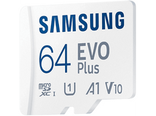 Charger l&#39;image dans la galerie, SAMSUNG Carte mémoire 64 GB EVO PLUS micro SD avec adaptateur (MB-MC64SA/EU)
