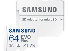 Charger l&#39;image dans la galerie, SAMSUNG Carte mémoire 64 GB EVO PLUS micro SD avec adaptateur (MB-MC64SA/EU)
