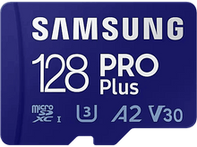 Charger l&#39;image dans la galerie, SAMSUNG Carte mémoire Pro PLUS microSDXC 128 GB Class 10 UHS-I (MB-MD128KA/EU)
