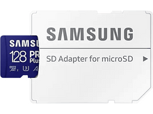 Charger l&#39;image dans la galerie, SAMSUNG Carte mémoire Pro PLUS microSDXC 128 GB Class 10 UHS-I (MB-MD128KA/EU)
