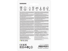 Charger l&#39;image dans la galerie, Dos d&#39;un emballage de carte SD Samsung, texte multilingue et diverses icônes.
