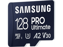 Charger l&#39;image dans la galerie, Une carte microSD Samsung 128 PRO Ultimate est affichée.
