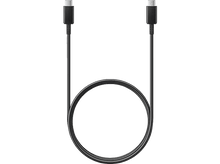 Charger l'image dans la galerie, Un câble USB-C noir avec des connecteurs à chaque extrémité.
