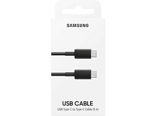 Charger l'image dans la galerie, Câble USB-C Samsung dans son emballage. Câble noir sur fond blanc.
