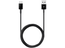 Charger l&#39;image dans la galerie, Câble USB-C vers USB noir. Le câble est noir et semble enroulé.
