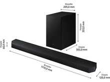 Charger l&#39;image dans la galerie, SAMSUNG Cinematic Q-series soundbar - Barre de son + Subwoofer (HW-Q700B)
