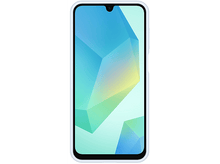 Charger l'image dans la galerie, Smartphone sur fond blanc. L'écran affiche un design abstrait coloré. Le téléphone a une coque bleu clair.
