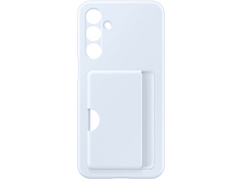 Charger l'image dans la galerie, Coque de téléphone bleu clair avec porte-cartes. Elle est simple et sobre sur fond blanc.
