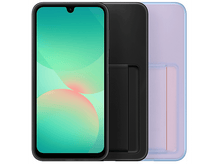 Charger l&#39;image dans la galerie, Smartphone avec écran vert et étui noir. Un support noir et un autre étui sont derrière. Fond blanc.
