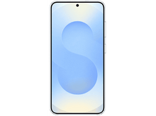 Charger l&#39;image dans la galerie, Un téléphone affichant un motif circulaire bleu clair sur un fond dégradé. Le téléphone est blanc.
