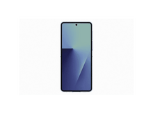 Charger l&#39;image dans la galerie, Un smartphone avec écran dégradé bleu-vert sur fond blanc. Il possède une caméra frontale.
