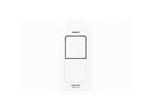 Charger l&#39;image dans la galerie, Boîte blanche avec étui transparent Samsung Galaxy Z Flip7. Le logo Samsung est en haut, le nom du produit en bas.
