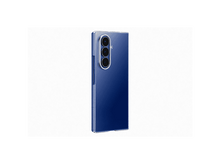 Charger l&#39;image dans la galerie, Un smartphone bleu avec une coque transparente. Il possède trois objectifs. Le fond est blanc.
