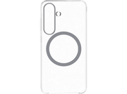 Coque de téléphone blanche avec un cercle. Elle a un trou pour la caméra.