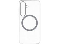 Coque de téléphone blanche avec un cercle. Elle a un trou pour la caméra.