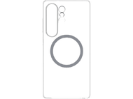 Contour blanc d'une coque de téléphone, objectif de caméra et cercle pour chargeur.