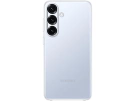 Téléphone Samsung, dos bleu clair, triple caméra.