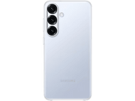 Téléphone Samsung, dos bleu clair, triple caméra.