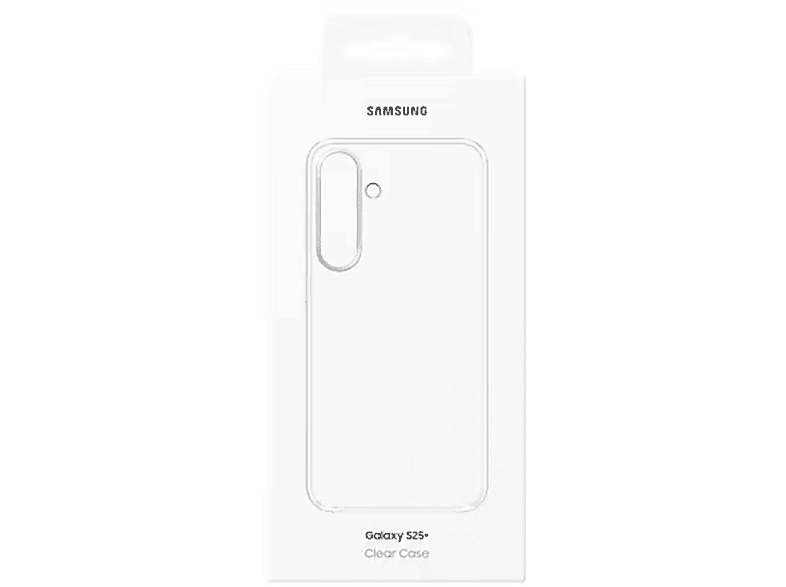 Coque transparente Samsung Galaxy S25+ en emballage.