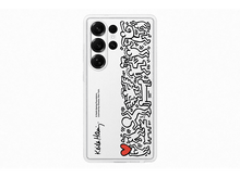 Charger l&#39;image dans la galerie, Coque de téléphone blanche avec art de Keith Haring sur fond blanc.
