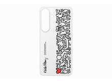 Charger l&#39;image dans la galerie, Coque de téléphone avec des figures de Keith Haring et un cœur rouge. L&#39;arrière est visible.
