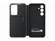 Charger l&#39;image dans la galerie, Coque de téléphone noire ouverte, avec fente pour carte et support.
