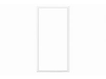 Charger l'image dans la galerie, Un cache interrupteur rectangulaire blanc sur une surface blanche texturée.
