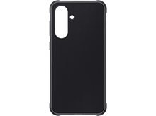 Charger l&#39;image dans la galerie, Une coque de téléphone noire avec un dos texturé et une découpe pour l&#39;appareil photo, sur fond noir.
