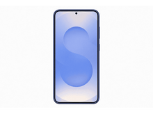 Charger l&#39;image dans la galerie, Téléphone bleu avec un design en forme de &#39;S&#39; bleu clair sur l&#39;écran, sur fond blanc.
