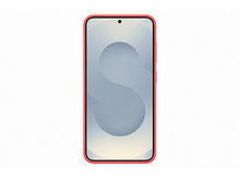 Charger l&#39;image dans la galerie, Un smartphone avec un cadre rouge affichant un design en forme de S de couleur claire.
