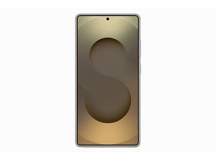 Un smartphone affichant un design abstrait sur son écran.
