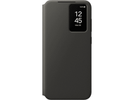 Coque de téléphone gris foncé avec écran affichant l'heure. Environnement sombre.