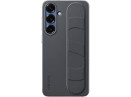 Dos de téléphone Samsung gris foncé avec trois caméras et une poignée. Le logo Samsung est visible.