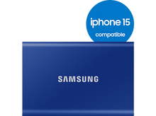 Charger l&#39;image dans la galerie, SAMSUNG Disque dur externe SSD portable T7 1 TB Bleu (MU-PC1T0H/WW)
