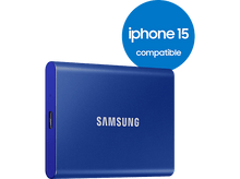 Charger l&#39;image dans la galerie, SAMSUNG Disque dur externe SSD portable T7 1 TB Bleu (MU-PC1T0H/WW)
