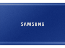 Charger l&#39;image dans la galerie, Disque dur portable Samsung bleu. Le mot Samsung est écrit en blanc sur le devant.
