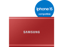 Charger l&#39;image dans la galerie, SAMSUNG Disque dur externe SSD portable T7 1 TB Rouge (MU-PC1T0R/WW)
