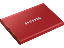 Charger l&#39;image dans la galerie, SAMSUNG Disque dur externe SSD portable T7 1 TB Rouge (MU-PC1T0R/WW)
