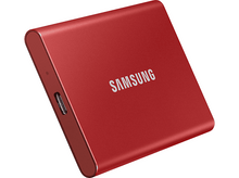 Charger l&#39;image dans la galerie, SAMSUNG Disque dur externe SSD portable T7 1 TB Rouge (MU-PC1T0R/WW)
