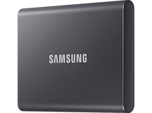 Charger l&#39;image dans la galerie, Un disque dur externe Samsung gris foncé avec le logo Samsung. Fond blanc.

