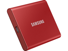 Charger l&#39;image dans la galerie, SAMSUNG Disque dur externe SSD portable T7 500 GB Rouge (MU-PC500R/WW)
