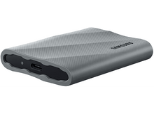 Charger l&#39;image dans la galerie, Un disque dur externe Samsung gris, avec un port USB-C, posé sur une surface blanche.
