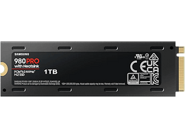 SAMSUNG Disque dur SSD interne 1 TB 980 Pro PCIe 4.0 NVMe M.2 Heatsink (MZ-V8P1T0CW)