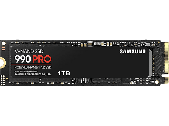 SAMSUNG Disque dur SSD interne 1 TB 990 Pro PCIe 4.0 NVMe M.2 (MZ-V9P1T0BW)