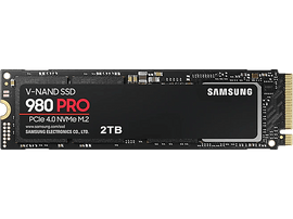 SAMSUNG Disque dur SSD interne 2 TB 980 PRO PCle 4.0 NVMe M.2 (MZ-V8P2T0BW) 2 TB Disque dur interne
