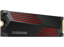 Charger l&#39;image dans la galerie, Un disque SSD noir et rouge avec le nom SAMSUNG.
