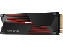 Charger l&#39;image dans la galerie, SSD Samsung noir et rouge avec une bande lumineuse rouge.
